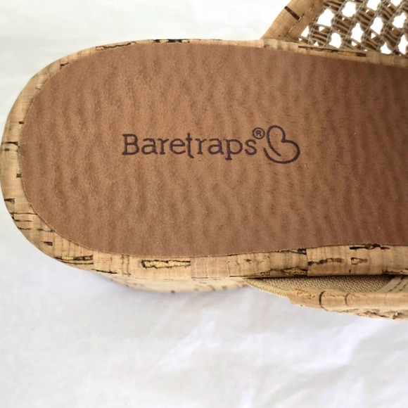 Baretraps Bethie Slide Wedge Cork wrapped Sandals Size 8 - Picture 5 of 8